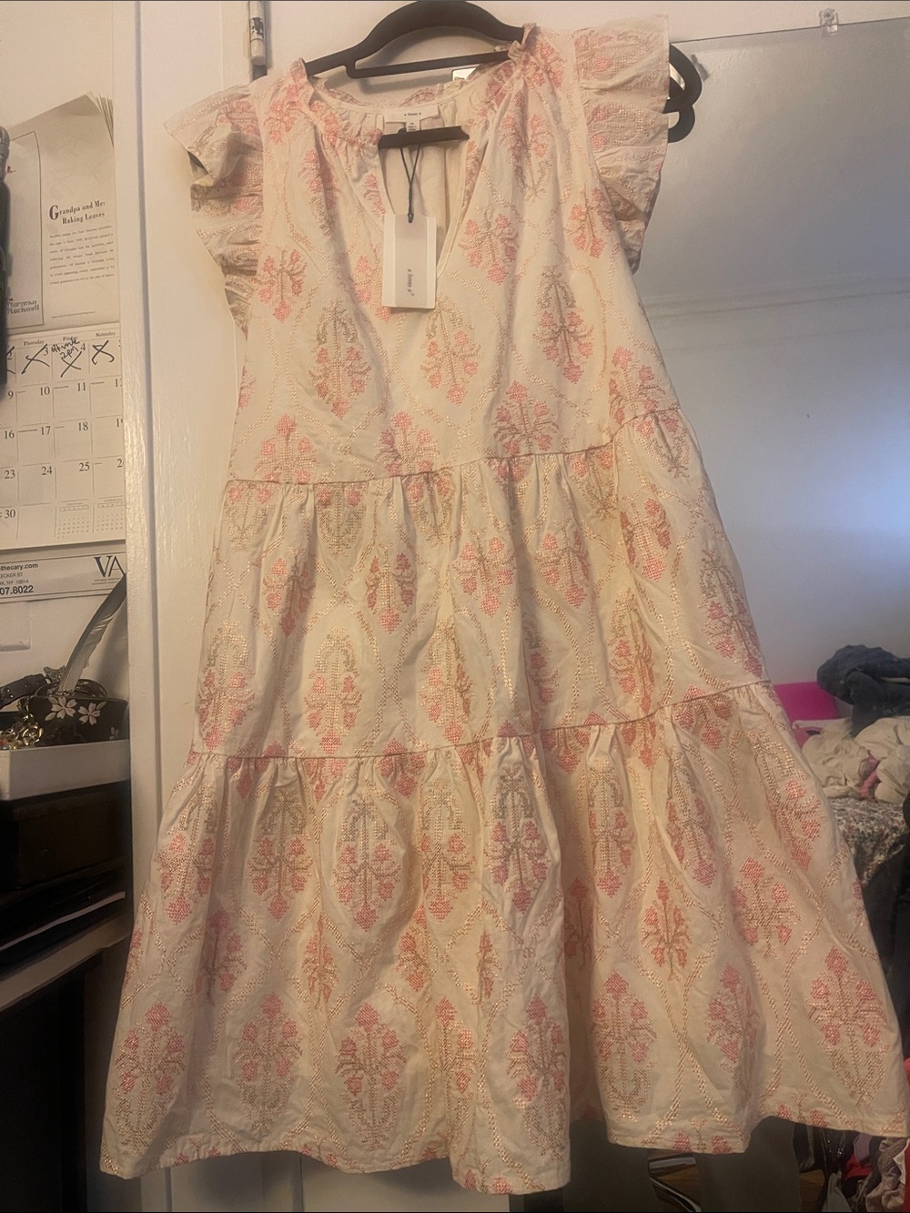 Pretty, A Loves A, Embroidered Dress lined and with Pockets.  New with tags
